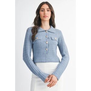 SOLD! New Camilla Blue Button-Up Cardigan (Small)